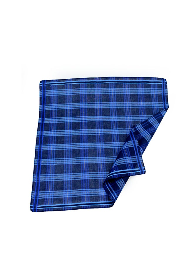 Cotton Square Handkerchief Blue - Image 3