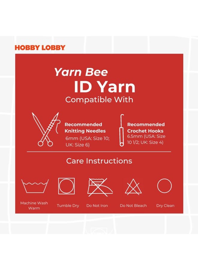 Hobby Lobby أحب هذا الخيط السميك والثقيل للحياكة والتريكو - خيط ناعم 109 ياردة من 100% أكريليك للأغطية والقبعات والمزيد - مجموعة من 3 - Image 5
