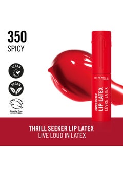 RIMMEL LONDON Thrill Seeker Lip Latex -  350 - Spicy, 6ml  - Image 3