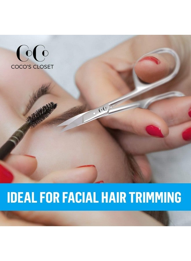 Coco's Closet Coco'S Stainless Steel Manicure And Pedicure Nail Scissors - Small Grooming Scissors For Nail Care, Cuticle Trimming, Eyebrow Shaping - Durable Nail Cutter Tool - Image 4