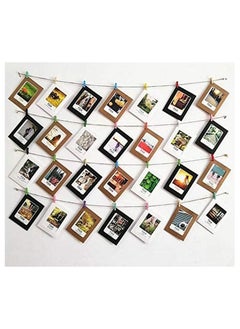Rubik Cardboard Photo Frame 3.5x4.5in 10pcs Mixed Colors Wall Hanging Paper Photo Frames With Wood Clips Rope (Pack of 10pcs, 3.5x4.25 and 3.5x4.5 inch)  - Image 3