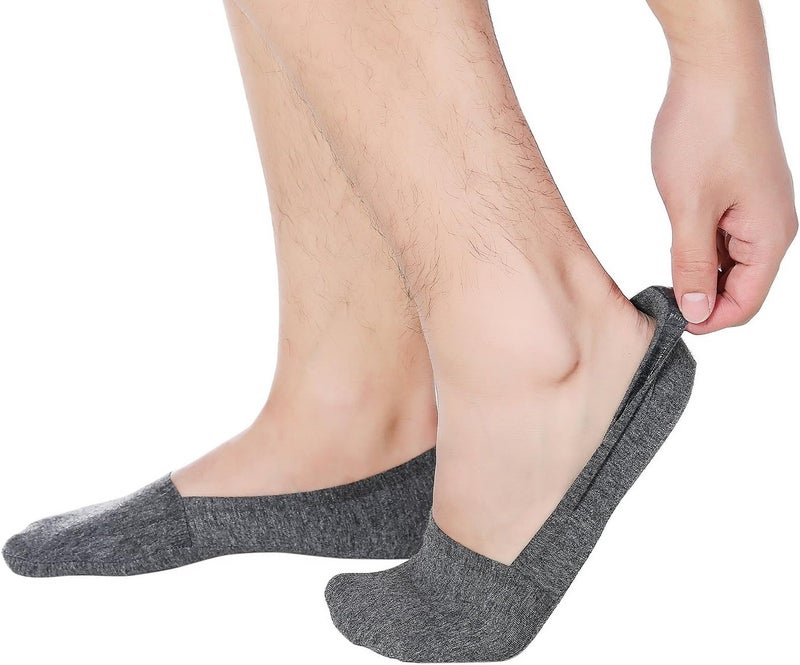 JOULLI Mens No Show Socks Non-Slip Grips Casual Low Cut Boat Sock 6 Pack - Image 4