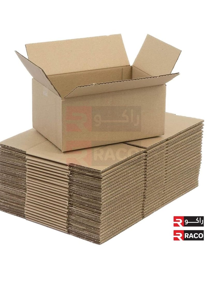 راكو راكو علبة كرتون بني ، كرتون لنقل الشحن والتعبئة جدار مزدوج 100٪ صناديق كرتون مموج قابلة لإعادة التدويرحزمة من 5 قطع  - Image 1