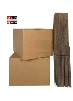 RACO RACO Carton box Brown, Cardboard for moving shipping and packing Double Wall 100% Recyclable Corrugated Cardboard Moving Boxes Pack of 5  - Image 2