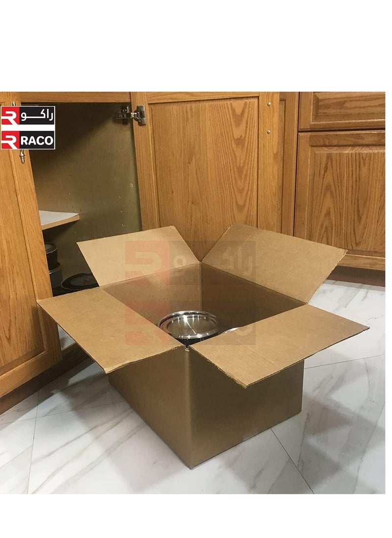 RACO - RACO Carton box Brown, Cardboard for moving shipping and packing Double Wall 100% Recyclable Corrugated Cardboard Moving Boxes Pack of 5 - Image 1