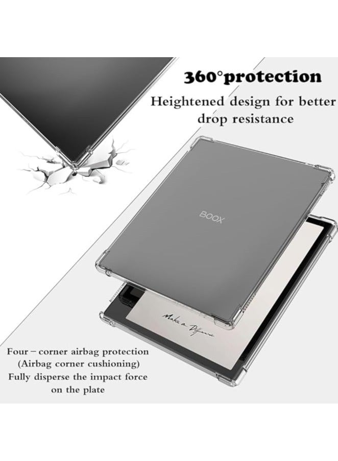 eBook-Reader Screen Protector (1+1Pack) Compatible for Onyx Boox Go Color 7 Inch/Boox Leaf2/Leaf3, PET Screen Protective Film Anti-Scratch High Definition and Soft Clear TPU Protective Case - Image 4