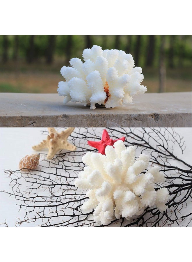 Besimple Pack of 2 Artificial Coral Ornament Aquarium Resin Coral Decor Underwater Sea Plants Fish Tank Decoration Aquarium Plants - Image 5