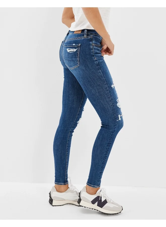 امريكان ايجل AE Ne(x)t Level Ripped Low-Rise Jegging