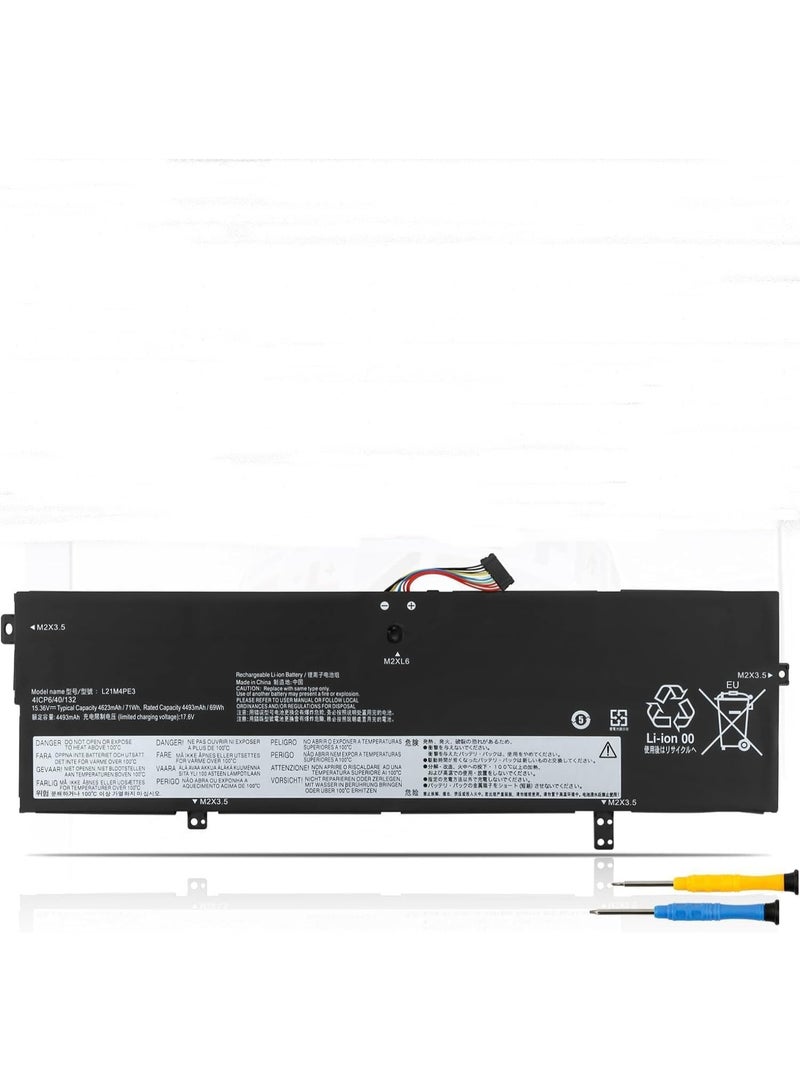 Terabyte 15.36V 71Wh L21M4PE3 L21B4PE2 L21L4PE0 Battery Compatible for Len.ovo Ideapad Yoga 7 82QG serie - Image 1