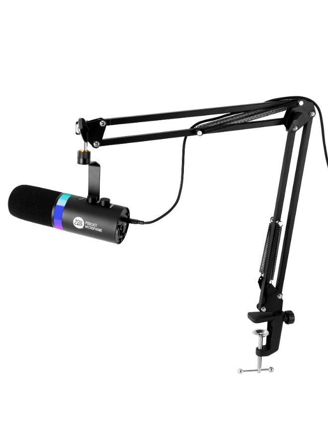Joshberg USB Microphone Kit Dynamic Microphone with Boom Stand Mute Noise Reduction Button Volume Control for Streaming Gaming Recording - Image 1