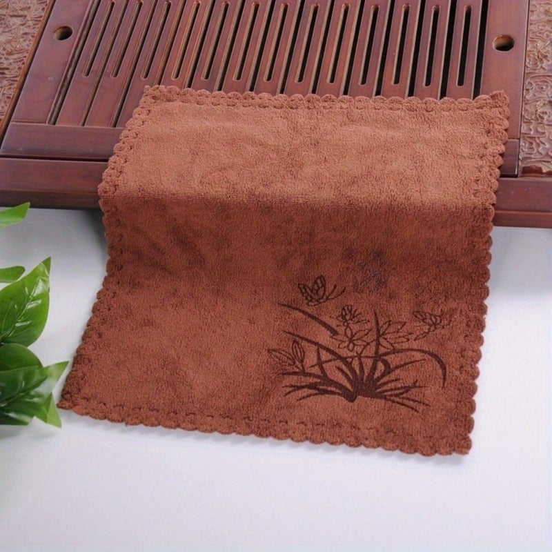 Assorted Colors Pack Of 6 Premium Absorbent Zen Tea Towel For Table Wipe - Image 4