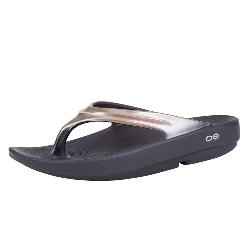 OOFOS OOlala Luxe Recovery Sandal, Latte - Womenâ€™s Size 5 - Image 1