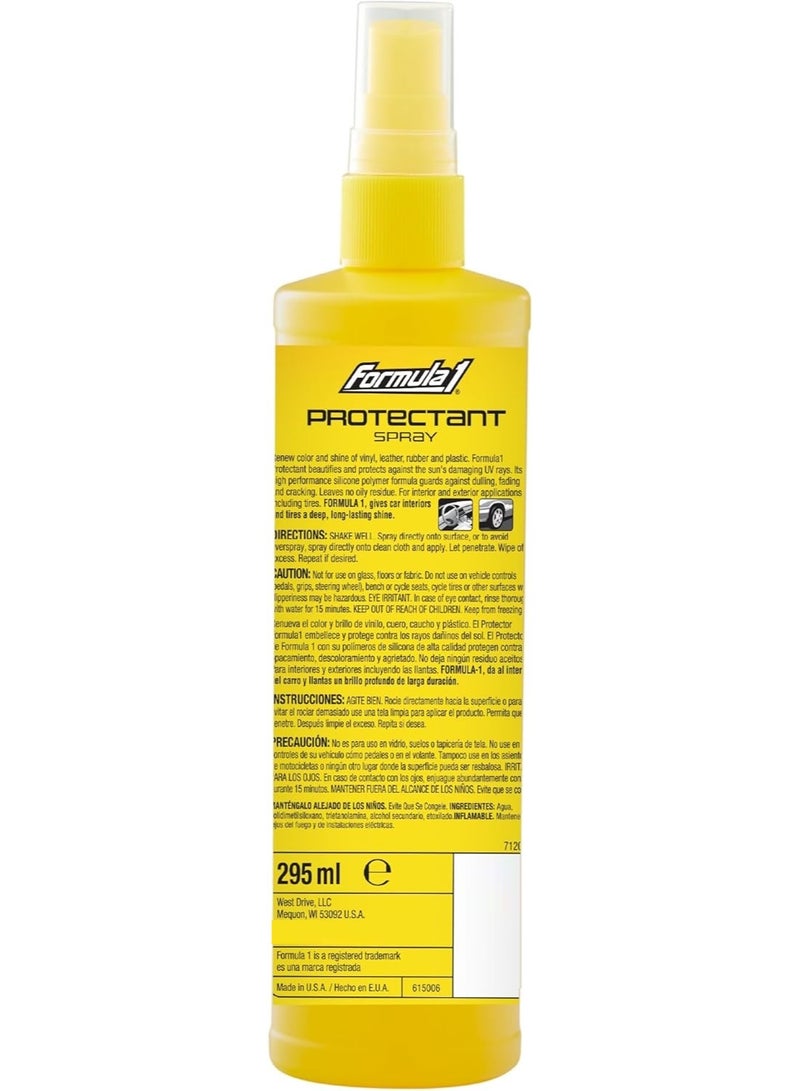 Formula 1 Interior Detailing Protectant Spray Car Interior Cleaner With Uv Protection Non Greasy Formula Safe For Vinyl Rubber Plastic & Dashboard 295 ML - Image 3