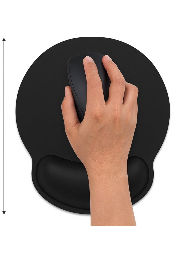OSALIA Mouse Pad with  Silicone Gel Wrist Support, Gaming Mouse Pad, Anti-Slip Rubber Base, Ergonomic Mouse Mat for Office, Laptop u0026 Gaming - Image 2