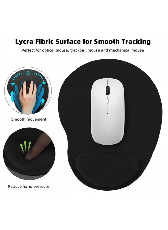 OSALIA Mouse Pad with  Silicone Gel Wrist Support, Gaming Mouse Pad, Anti-Slip Rubber Base, Ergonomic Mouse Mat for Office, Laptop u0026 Gaming - Image 1