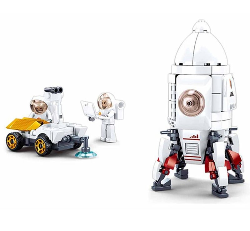Sluban – Saturn planet landing vehicle building set, 320 pieces, block set in the shape of an astronaut and spacecraft collection. Blocks, building blocks, assembly construction block set, building block toy, kids blocks, assembly, boys, blocks, girls toys, building game toy, construction toy, boys block sets, large kids blocks, building blocks, character blocks, skill development blocks, kids intelligence blocks. Home toys for children, toys for boys and girls, kids toy, kids toys, children’s toy, group games, educational kids toys, toys, boys toys, toys for 1-year-old children, toys for 6-year-old children, toys. - Image 3