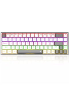 REDRAGON K705WG-R-PRO LENA PRO 60% Wireless,Bluetooth Rainbow Gaming Keyboard, Quiet Red Switch - 68 Keys Compact - w/100% Hot-Swap Socket, Free-Mod Plate Mounted PCB & Dedicated Arrow Keys  - Image 3