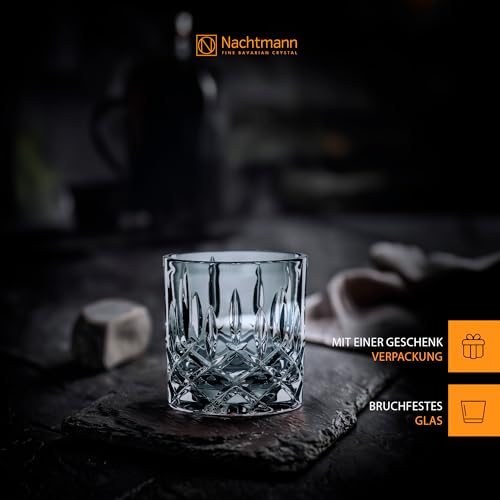 Nachtmann Noblesse Collection, Single Old-Fashioned Glasses, Whiskey Glass Set of 4, Crystal Clear Glasses, Diamond Design, 245ml, Whiskey Tumbler Glasses (Imported from Germany) - Image 3