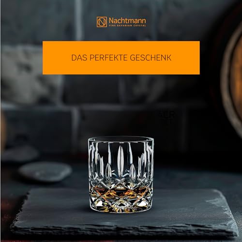 Nachtmann Noblesse Collection, Single Old-Fashioned Glasses, Whiskey Glass Set of 4, Crystal Clear Glasses, Diamond Design, 245ml, Whiskey Tumbler Glasses (Imported from Germany) - Image 4