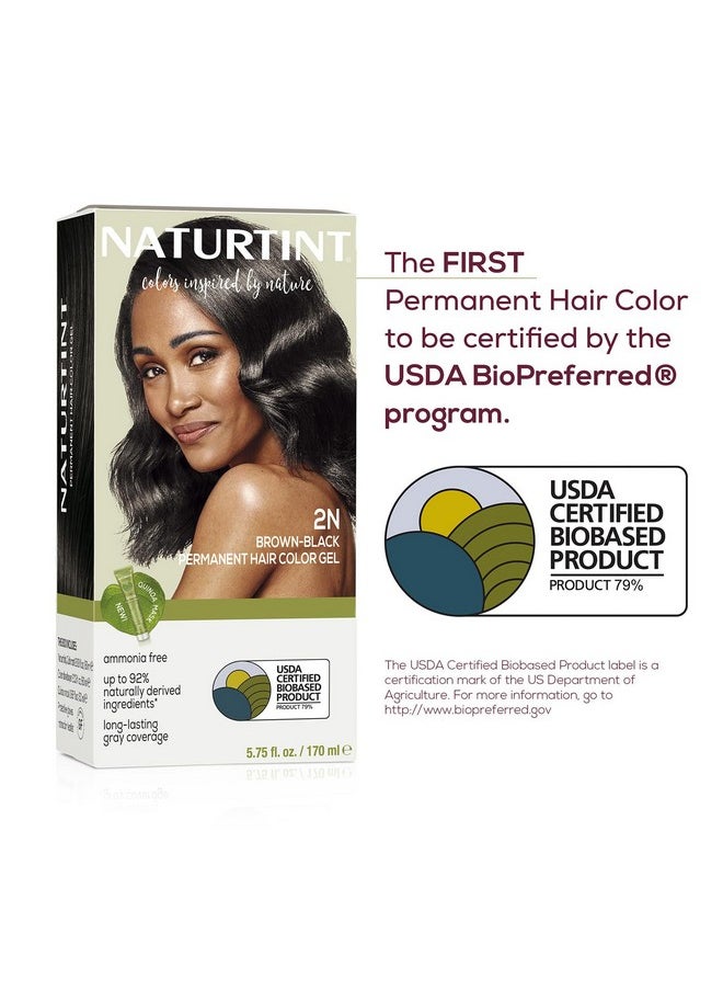 NATURTINT Permanent Hair Color 2N Brown Black (Pack Of 6), Ammonia Free, Vegan, Cruelty Free, Up To 100% Gray Coverage, Long Lasting Results  - Image 5