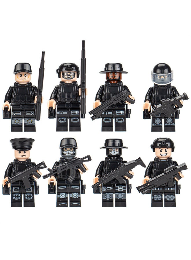 Cross-border Special Police Wolf Warriors Special Forces Building Blocks Doll Educational Children's Assembled Model For Foreign Trade Toys 