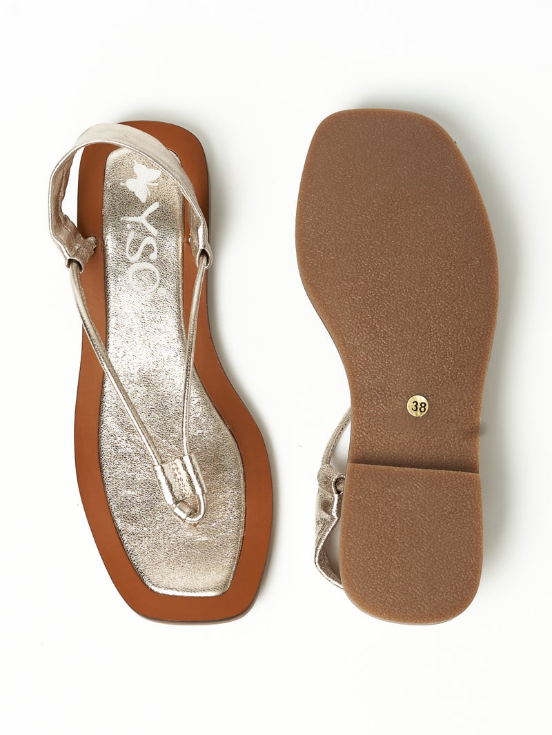 Y.so Women's Flat Slingback Sandals – Slip-On Comfort with Backstrap Support - Image 5