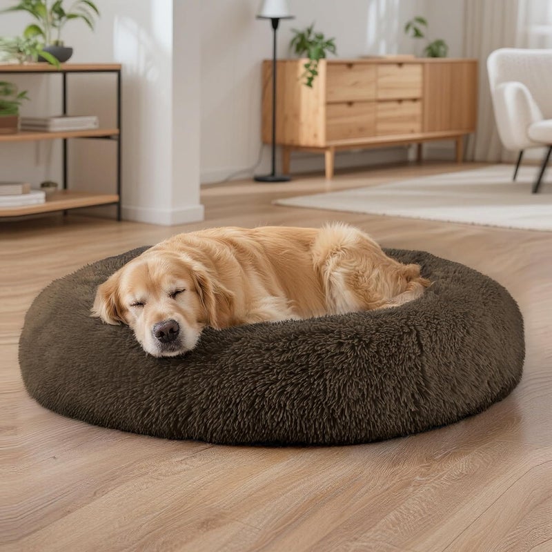 Hoewina Dog Beds Large Sized Dog and Cats, 32in Pet Beds for Large Pet, Washable Indestructible Extra Large Dog Bed (Coffee) - Image 5
