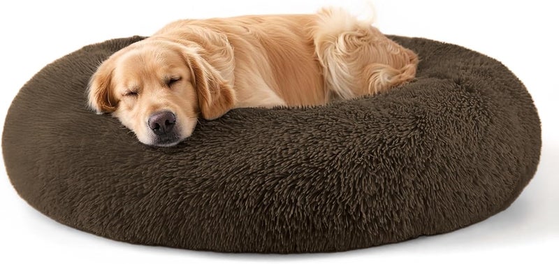 Hoewina Dog Beds Large Sized Dog and Cats, 32in Pet Beds for Large Pet, Washable Indestructible Extra Large Dog Bed (Coffee) - Image 1