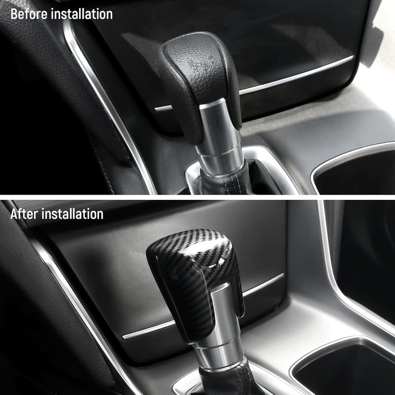 Gear Shift Cover Compatible with Honda 2018-2025 Accord & 2022-2025 Civic & 2023-2026 CRV HRV Accessories Carbon Fiber Sports Style Shift Knob Cover Trim Protector - Image 2