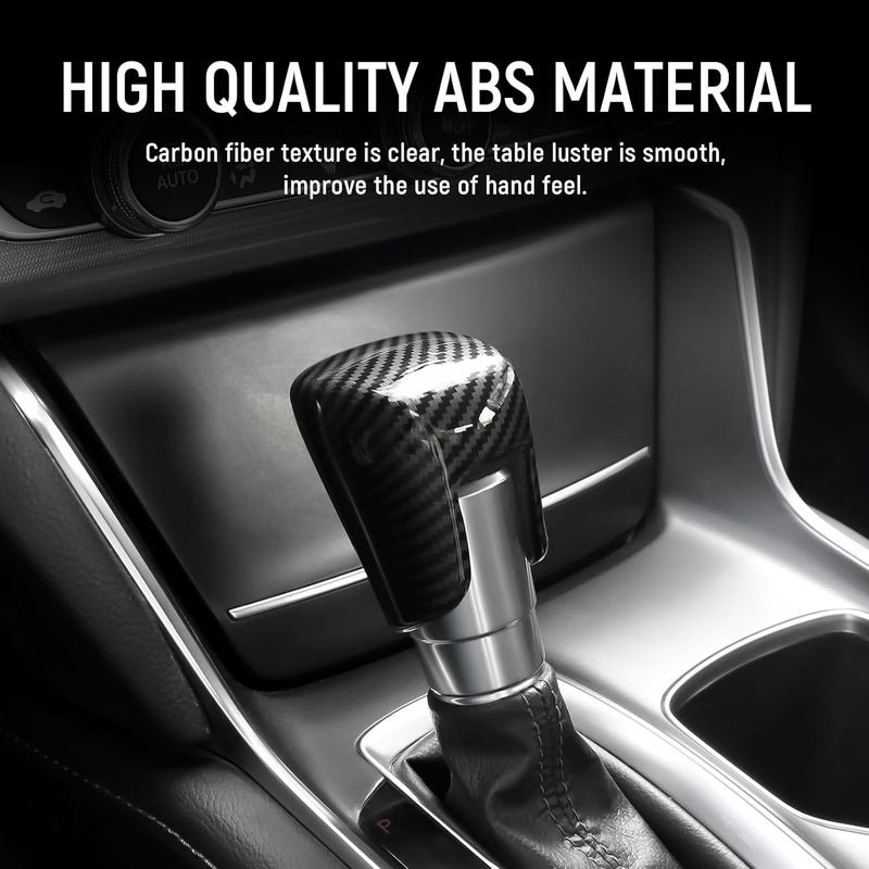 Gear Shift Cover Compatible with Honda 2018-2025 Accord & 2022-2025 Civic & 2023-2026 CRV HRV Accessories Carbon Fiber Sports Style Shift Knob Cover Trim Protector - Image 5
