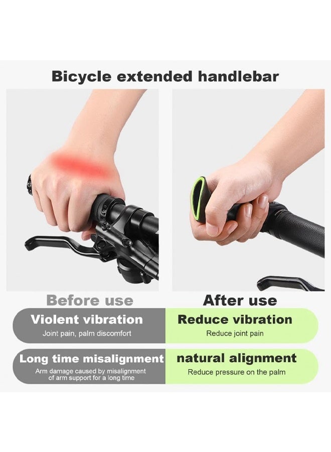 DUNISO Bicycle Bar， Ends Ergonomic No-Slip Mountain Bike Road Cross-Country Bicycle Handlebar Extender，Suitable for 21.8-22.8mm Handlebar ，Extended Version  - Image 4