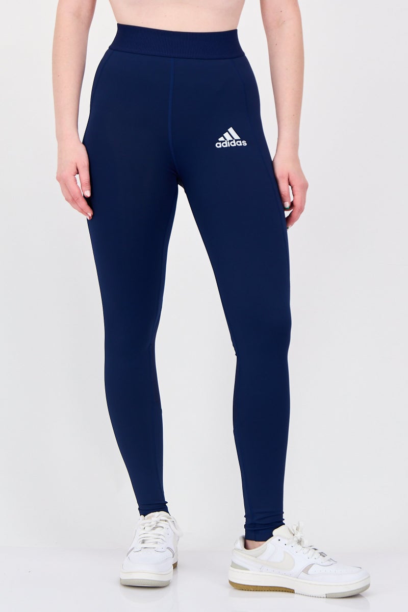 Adidas سروال ليجنز ضيق التدريب للنساء، أزرق داكن - Image 1