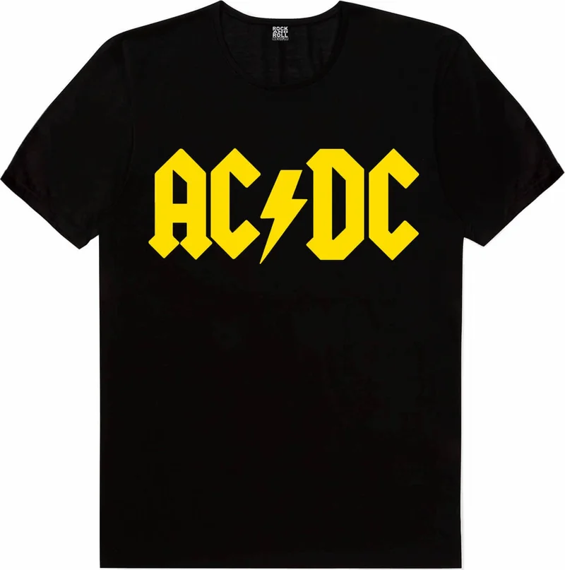 Rock&Roll Acdc Logo Black Short Sleeve Women's T-Shirt