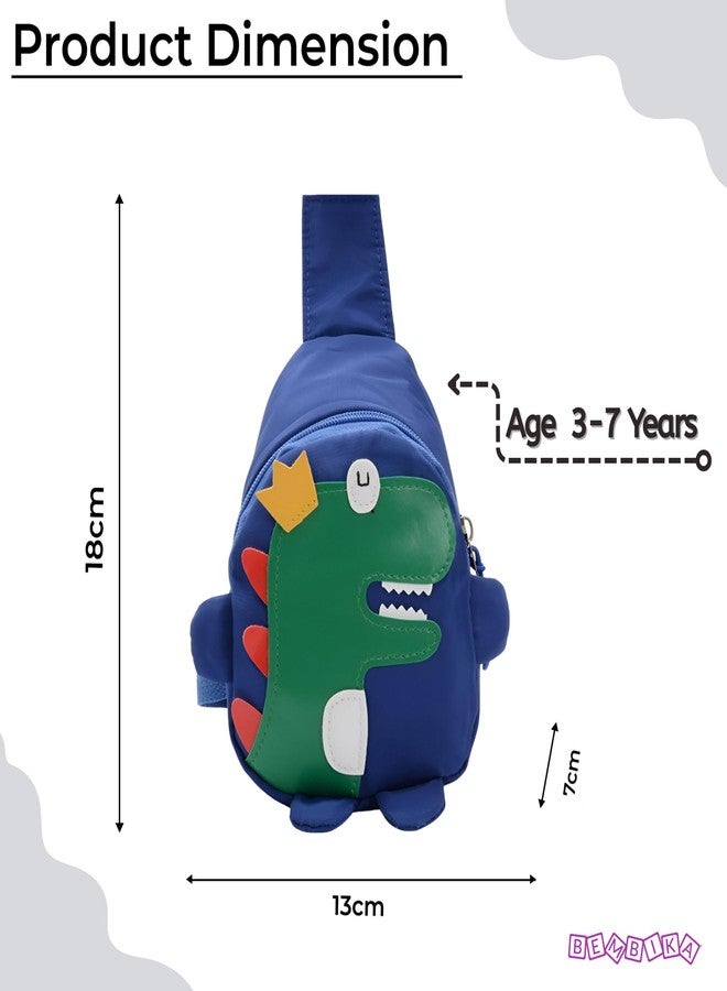 BEMBIKA Baby Shoulder Bag Stylish Cross Body Sling Bag, Small Daypack for Kids Boys & Girls -(2-7 Years | Blue) - Image 3