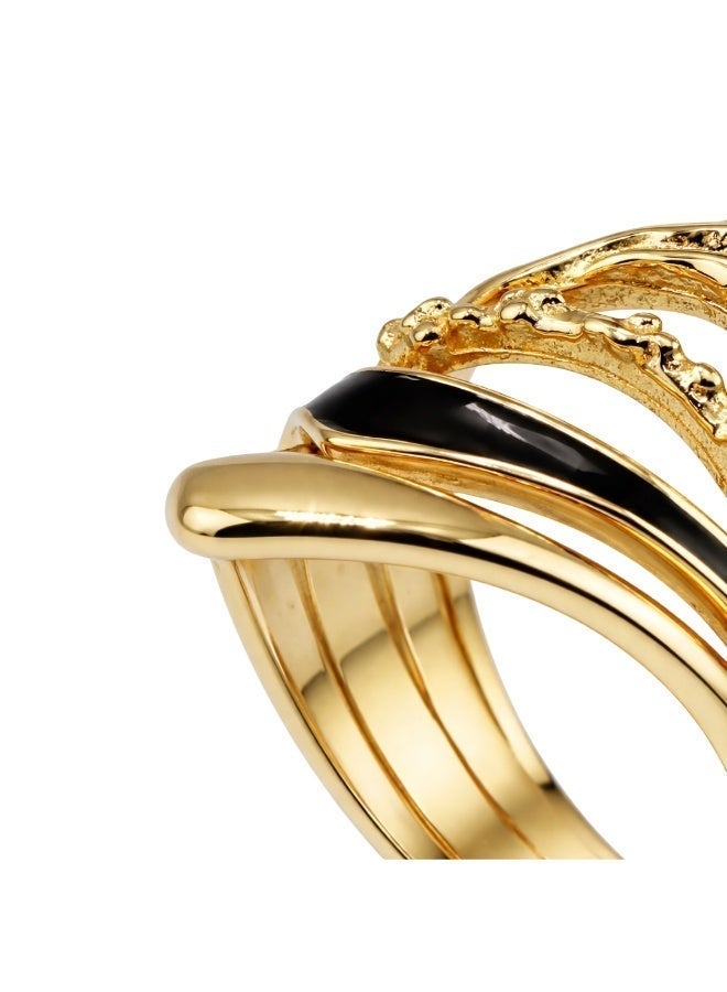 Velora Vie Crown of Tides Ring, 925 Sterling Silver Plated with 18K Gold Vermeil - Image 5