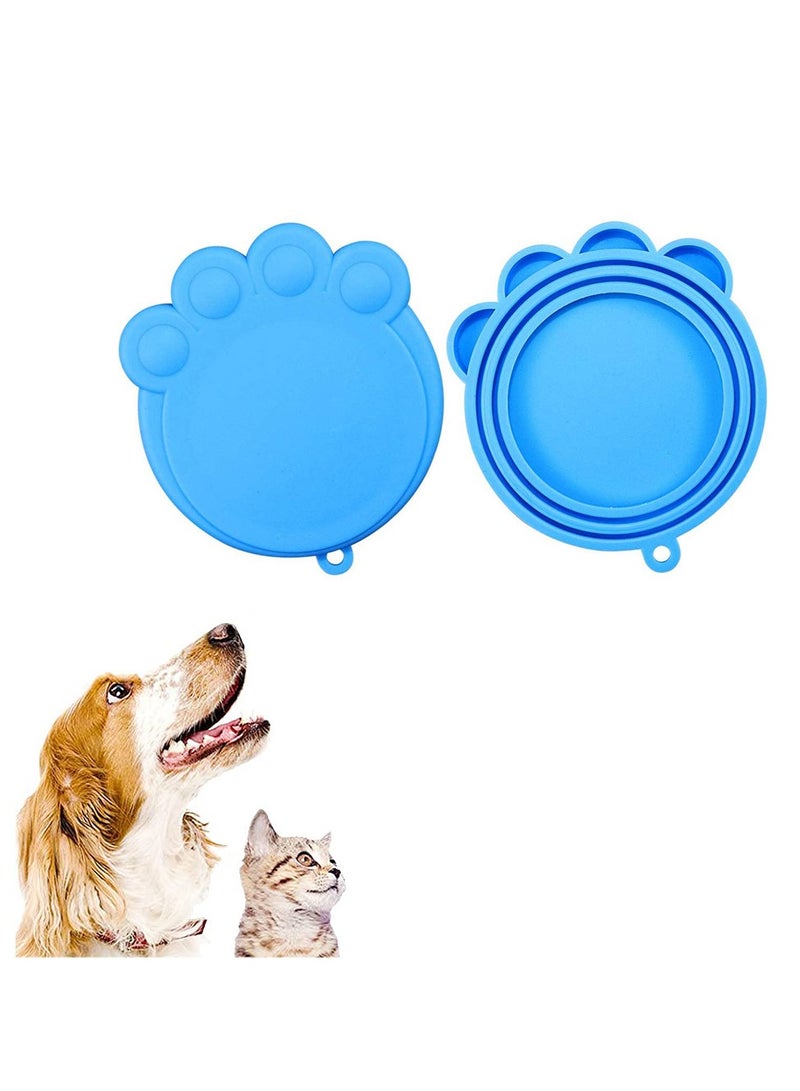 KASTWAVE Food Can Covers, 2 Pieces Universal BPA Free Silicone Pet Food Can Lids Covers Fits Most Standard Size Dog and Cat Can Tops for Pet Food Storage  - Image 1