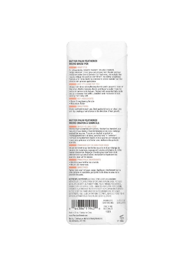 Physician's Formula Physicians Formula, Butter Palm Feathered Micro Brow Pen, 1711942 Universal Brown, 0.017 fl oz (0.5 ml)  - Image 3