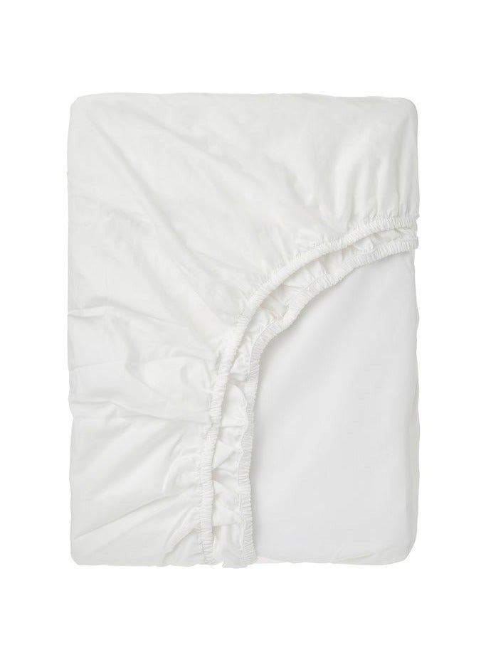 Roennveckmal Bed Fitted Sheet White 180x200 cm - Image 2