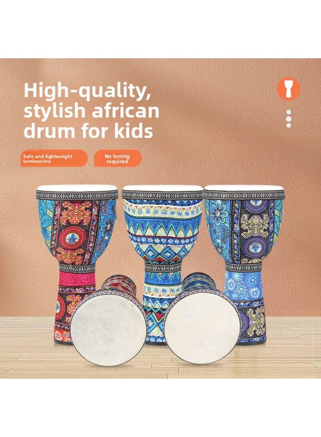 Somali Goat African Drum For Adults and Children Beginners Hand Drum Professional Performance Teaching Drum Colour:Large 10inch pvc tuning-free sheepskin feathers - Image 2