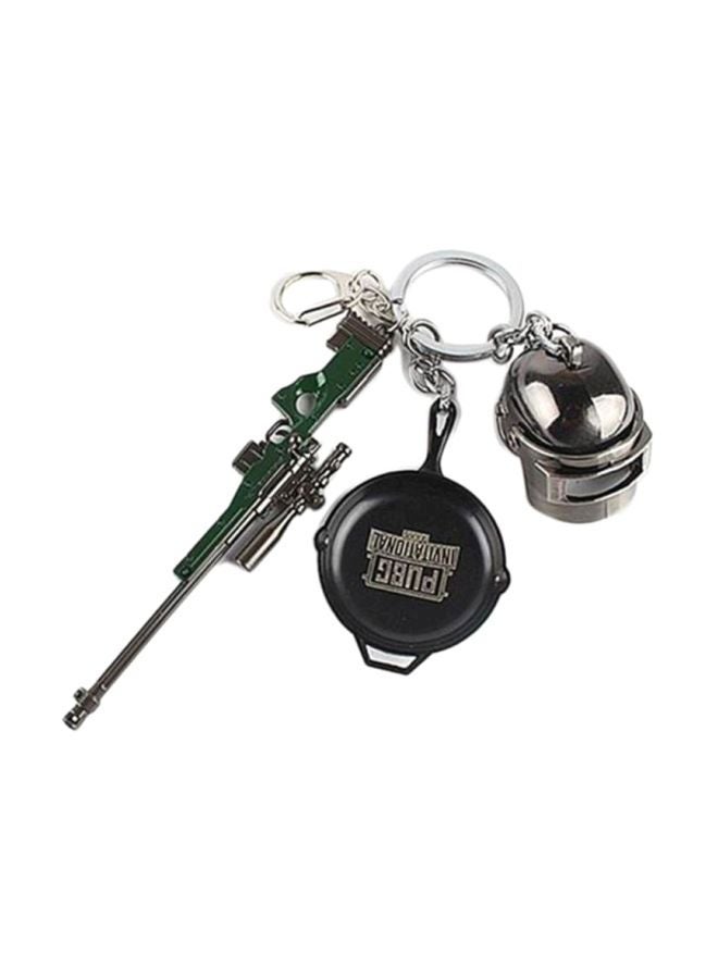 NIBEMINENT PUBG Key Chain Black/Green/Silver - Image 1