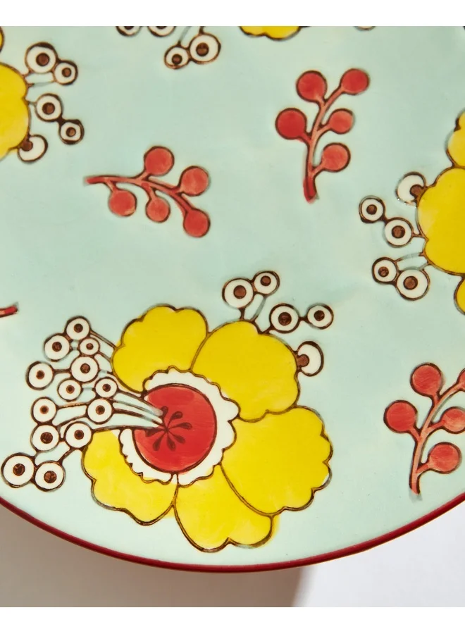 Chumbak Hibiscus Bloom, Ceramic Cake Stand