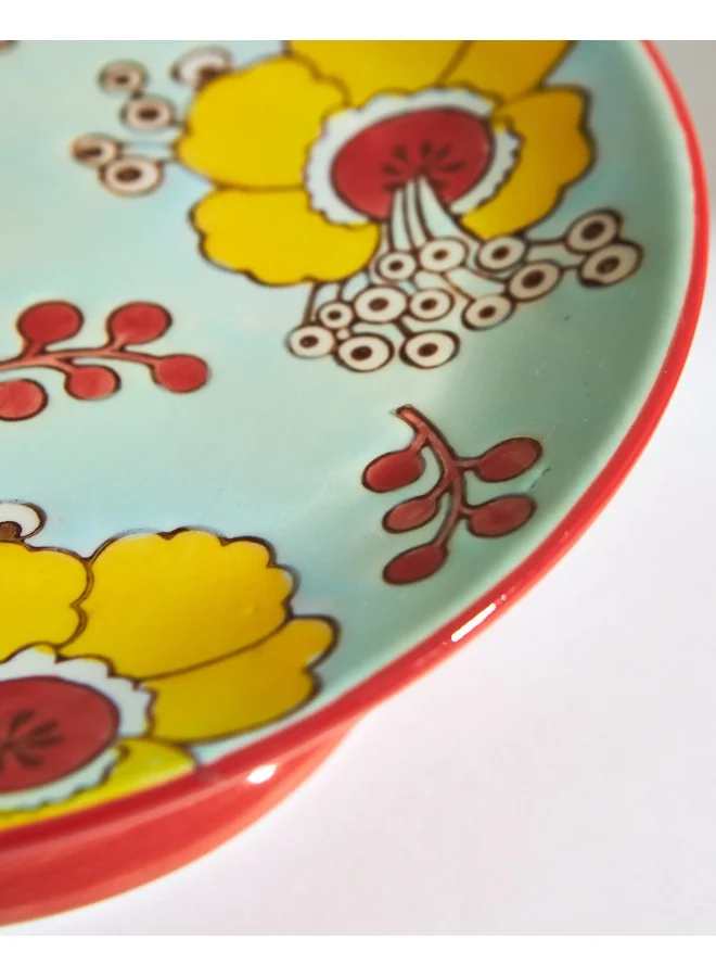 Chumbak Hibiscus Bloom, Ceramic Cake Stand