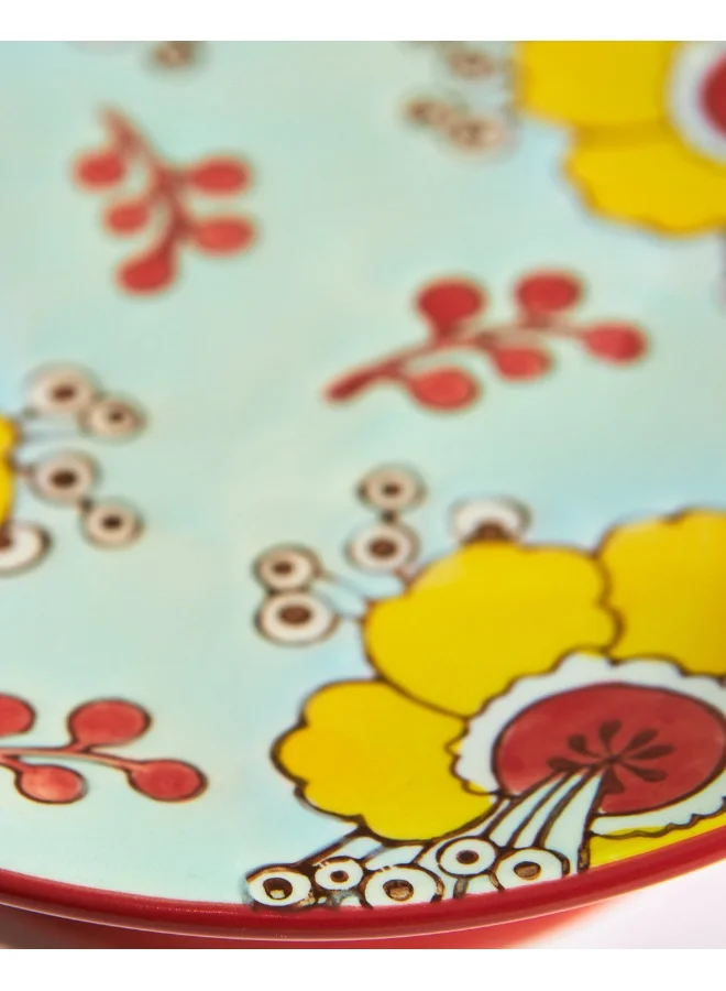 Chumbak Hibiscus Bloom, Ceramic Cake Stand