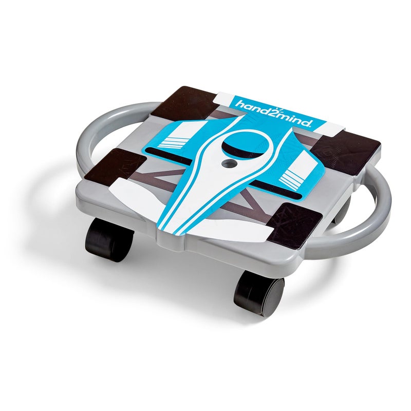 hand2mind Blue Speedway Racer Scooter Board, Floor Scooter Board, Gross Motor Toys, Kids Exercise & Physical Education Equipment, Playground Toys, Indoor Active Play, Toddler Outdoor Activities - Image 1