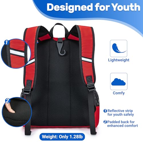 KAVIGOR Youth Baseball Bag, Softball Bag for Girls & Boys, Kids Tball Backpack with Shoes Compartment - Image 5