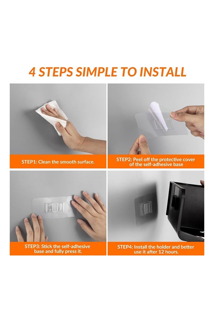 Universal Hair Dryer Holder, Blow Dryer Hanger Wall Mount with Plug&Cord Organizer, Self-Adhesive Hair Tool Organizer for Cabinet, Bedroom & Bathroom - Image 5