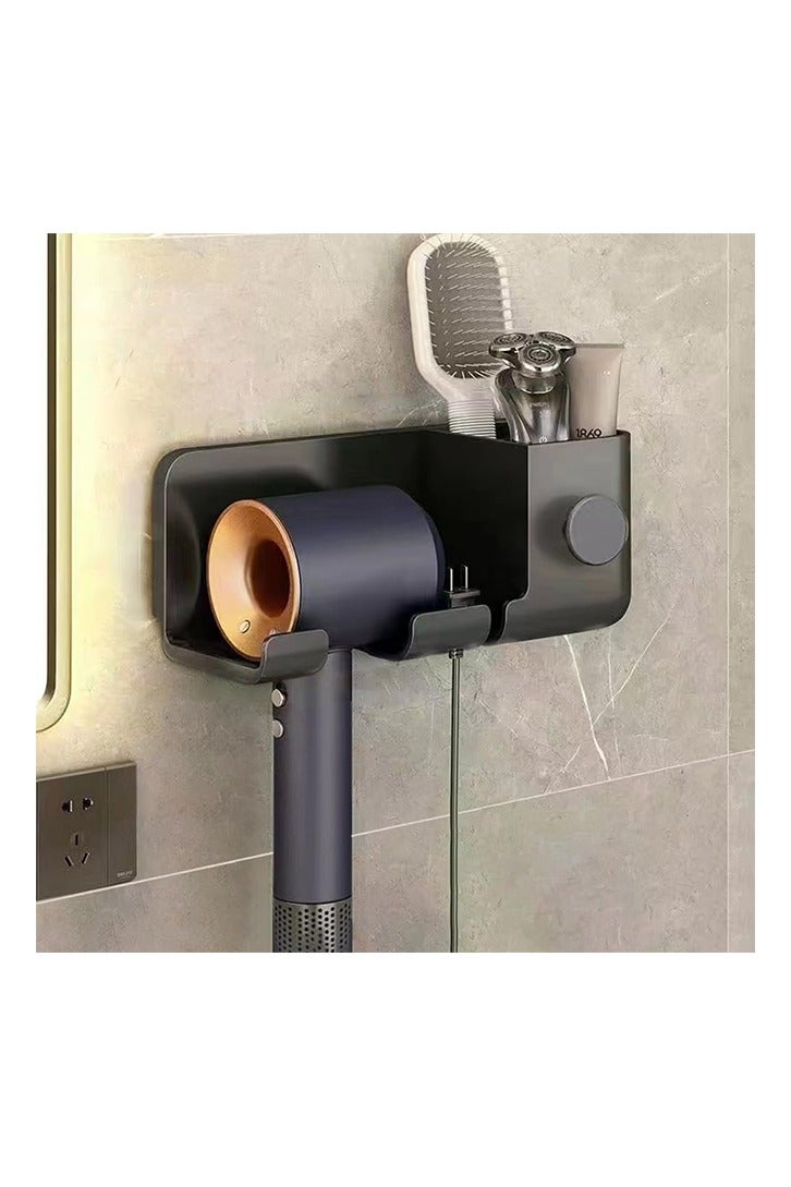 Universal Hair Dryer Holder, Blow Dryer Hanger Wall Mount with Plug&Cord Organizer, Self-Adhesive Hair Tool Organizer for Cabinet, Bedroom & Bathroom - Image 4