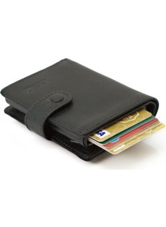 Abess Card Holder Wallet , Luxury Leather (Crazy) Mechanism Card Holder Wallet  - Image 1