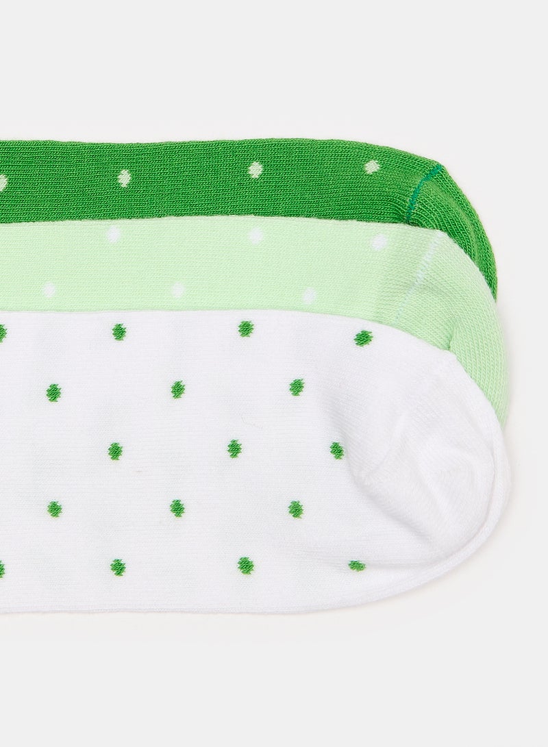 STITCH Girls Pack of 3 Lycra Ankle Casual Dots Socks - Image 3
