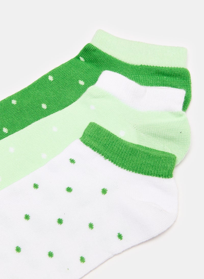 STITCH Girls Pack of 3 Lycra Ankle Casual Dots Socks - Image 2